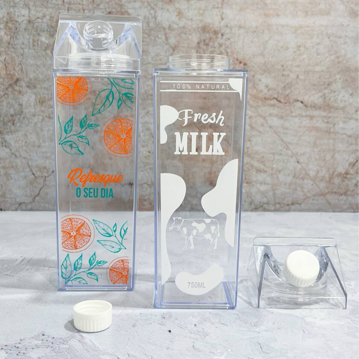 بطری اکرولیک طرح شیشه ای